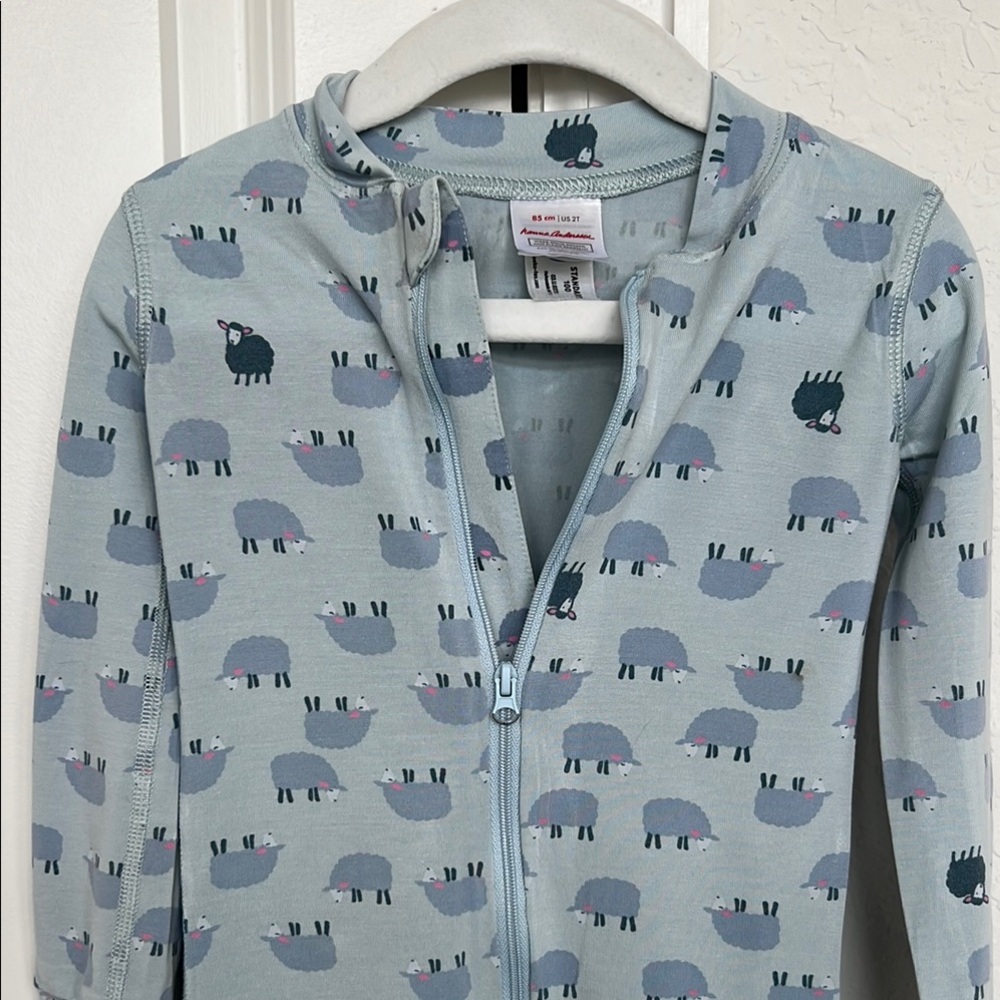 Hanna Andersson Blue Pajama Sets with Elephant Print